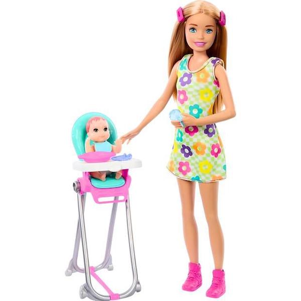 Imagem de Barbie Family Skipper Com Bebê Vestido Florido HTK35 Mattel