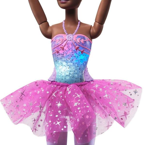 Imagem de Barbie Fantasia Bailarina Luzes Brilhantes Roxa - Mattel