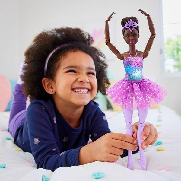 Imagem de Barbie Fantasia Bailarina Luzes Brilhantes Roxa - Mattel