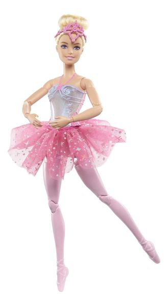 Imagem de Barbie Fantasia Boneca Bailarina Luzes Brilhantes Rosa