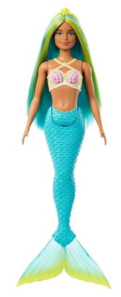 Imagem de Barbie Fantasia Sereia com Cabelo Azul e Amarelo  HRR02 - Mattel