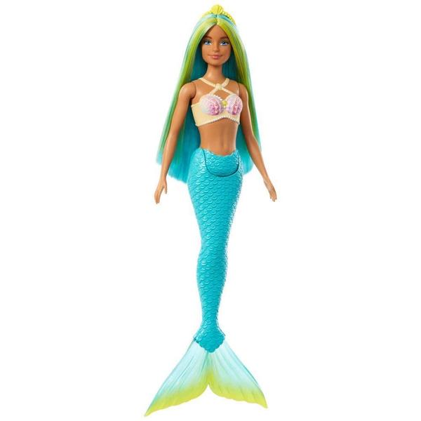 Imagem de Barbie Fantasia Sereia com Cabelo Azul e Amarelo - Mattel