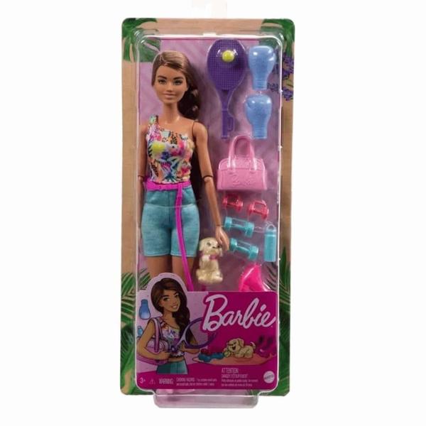 Imagem de Barbie Fashionista Barbie com Cachorrinho e Roupa de Treino Mattel 