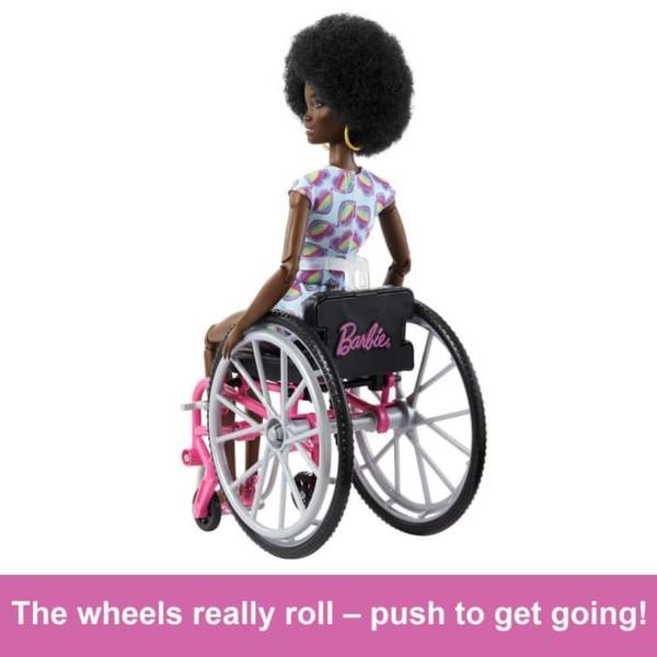 Imagem de Barbie Fashionista Cadeira De Rodas Negra - Mattel Hjt14