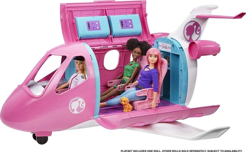 Imagem de Barbie Jatinho De Aventuras Com 15 Acessórios  Mattel - GBJ33