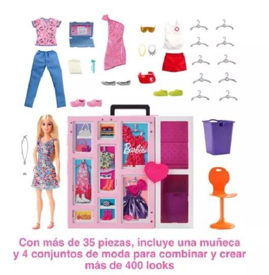 Imagem de Barbie Maleta Dream Closet dos Sonhos Luxo 70 Cm Com Boneca  - Mattel