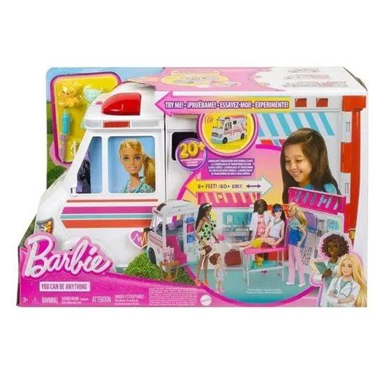 Barbie Malibu Ambulância e Clínica Médica Com Luz e Som 2 em 1 - Barbie Profissões Mattel HKT79 Imagem de Barbie Malibu Ambulância e Clínica Médica Com Luz e Som 2 em 1 - Barbie Profissões Mattel HKT79