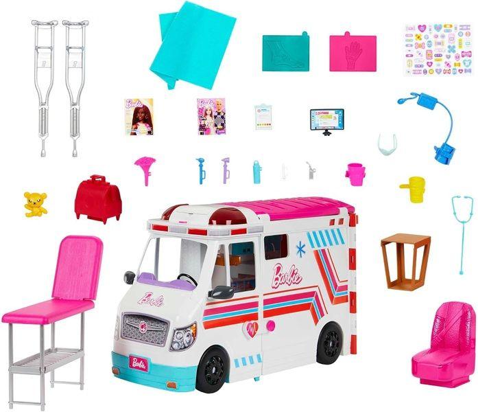Barbie Malibu Ambulância e Clínica Médica Com Luz e Som 2 em 1 - Barbie Profissões Mattel HKT79 Imagem de Barbie Malibu Ambulância e Clínica Médica Com Luz e Som 2 em 1 - Barbie Profissões Mattel HKT79