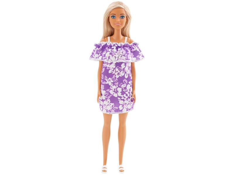 Imagem de Barbie Malibu Aniversário 5 Anos Vestido Flores    - 32cm Mattel