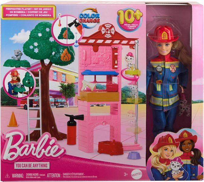 Imagem de Barbie Malibu Bombeira Resgate do Gatinho Com 10 Acessórios  Barbie Profissões  Playset Bombeiros Fire Rescue - Mattel