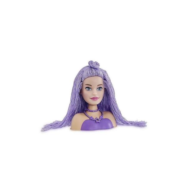 Imagem de Barbie Mini Busto Styling Head Special Hair Lilás - Pupee