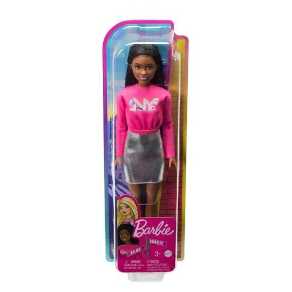 Imagem de Barbie Negra 30cm Brooklyn Saia Metálica Hgt14 - Mattel