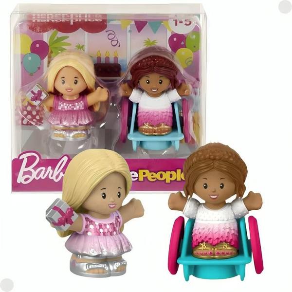 Imagem de Barbie Pack Little People Loira Cadeirante HGP67 FisherPrice