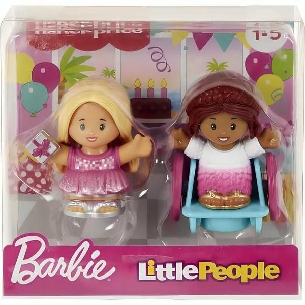 Imagem de Barbie Pack Little People Loira Cadeirante HGP67 FisherPrice