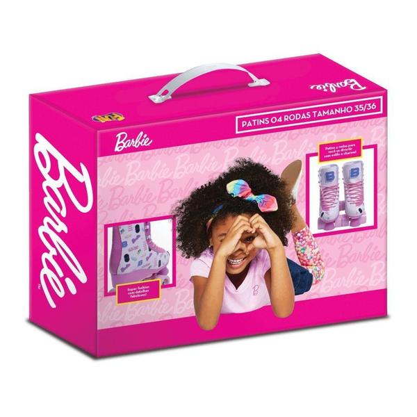 Imagem de Barbie Patins 4 Rodas Tamanho 35/36 - Fun Divirta-se