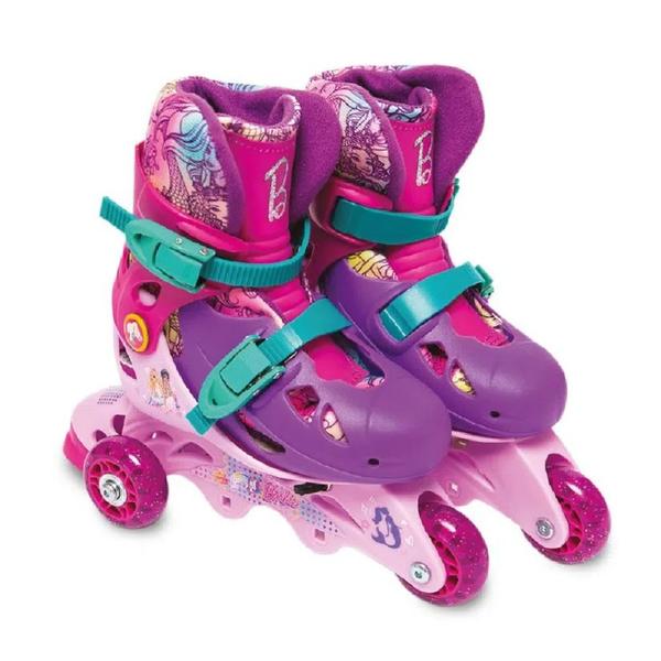 Imagem de Barbie Patins Ajustável 3 Rodas 29 a 32 F0090-9 - Fun