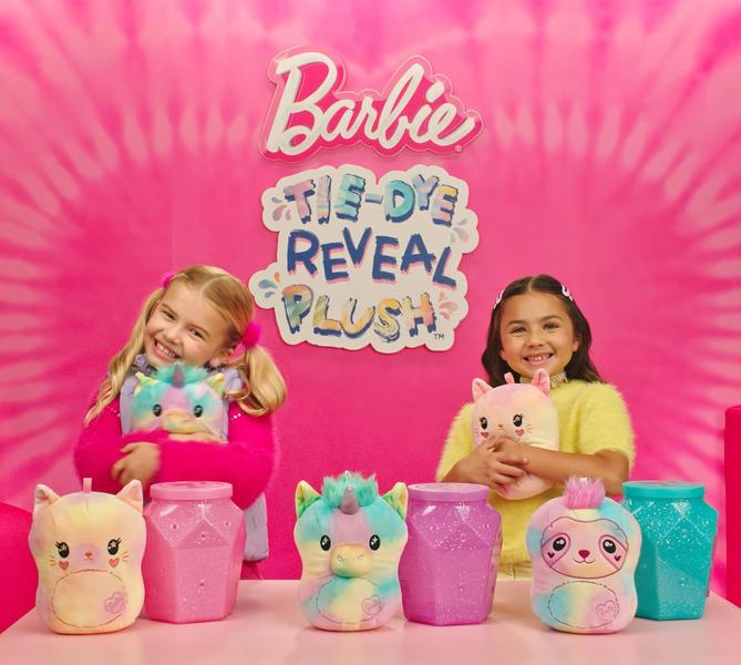 Imagem de Barbie Pelúcia Tie Dye Surpresa Reveal Push - Mattel hwd29