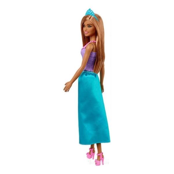 Imagem de Barbie Princesa Morena Saia Azul E Blusa Roxa - Mattel