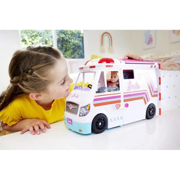Barbie Profissoes Ambulância de Cuidados Médicos - Mattel Imagem de Barbie Profissoes Ambulância de Cuidados Médicos
