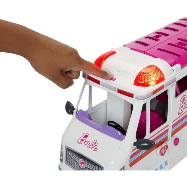 Barbie Profissoes Ambulância de Cuidados Médicos - Mattel Imagem de Barbie Profissoes Ambulância de Cuidados Médicos