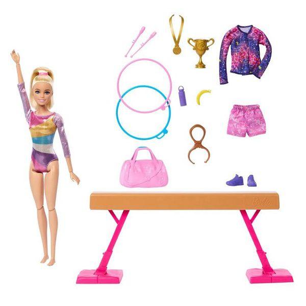 Imagem de Barbie Profissoes Barbie Loira Conjunto de Ginasta Mattel HRG52