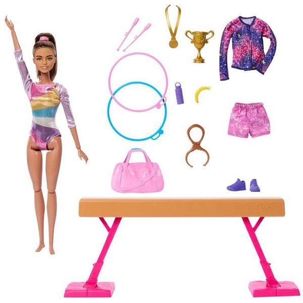 Imagem de Barbie Profissoes Barbie Morena Conjunto de Ginasta Mattel HRG53