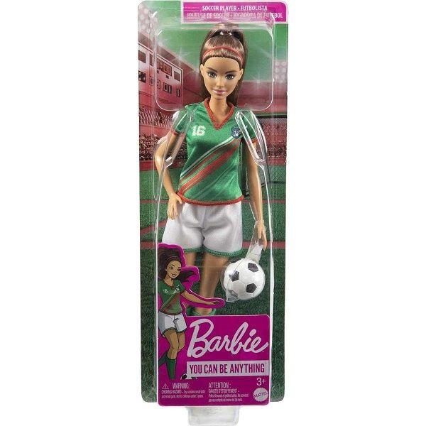 Imagem de Barbie Profissoes Boneca Futebol Uniforme N.16 Mattel HCN18