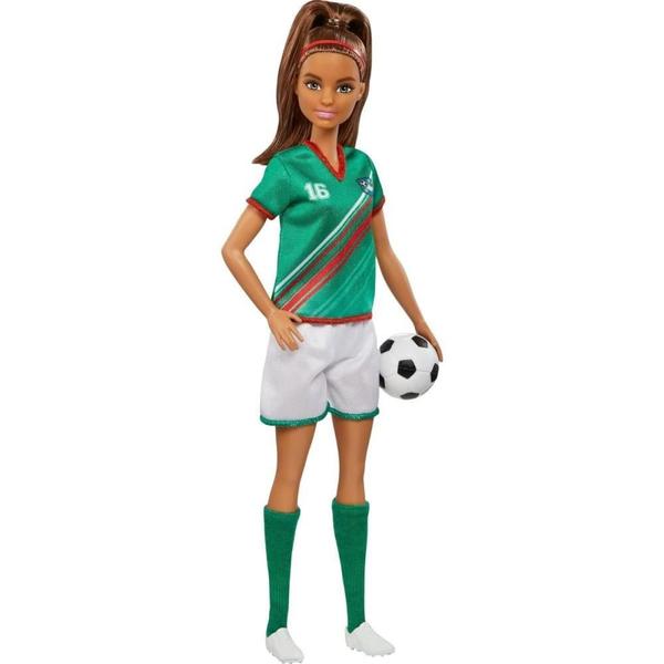 Imagem de Barbie Profissões Boneca Futebol Uniforme Nº 16