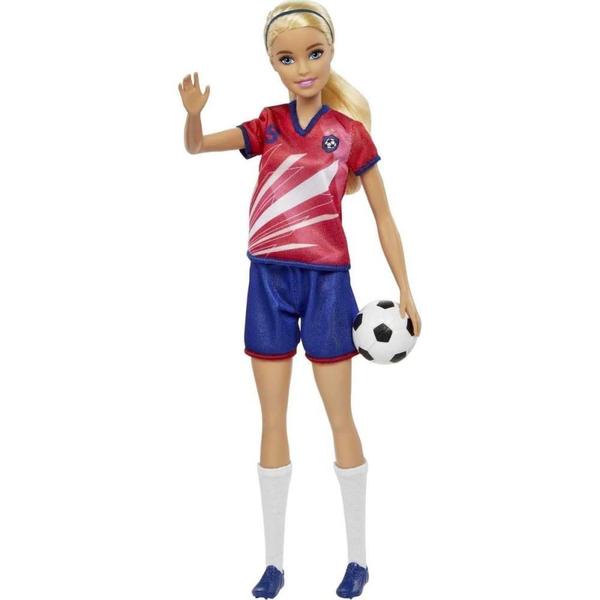 Imagem de Barbie Profissoes Boneca Futebol Uniforme Nº 9