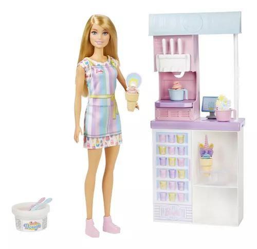 Imagem de Barbie Profissões Sorveteria Divertida Mattel Hcn46