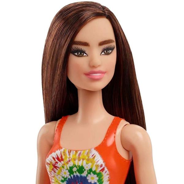 Imagem de Barbie Roupa de Banho Laranja com Flores - Mattel