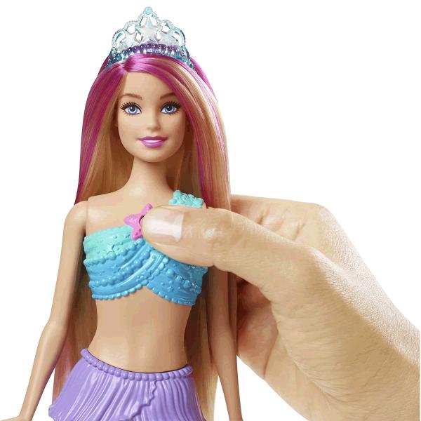 Imagem de Barbie Sereia Com Luz Arco Íris Que Brilha Na Água Mattel