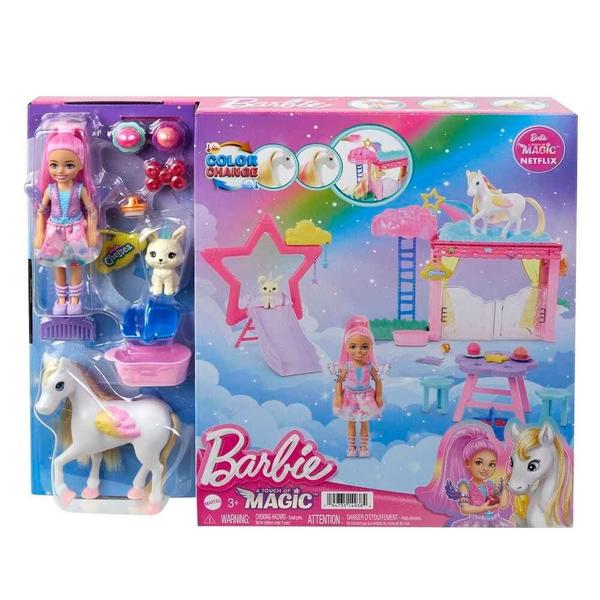 Imagem de Barbie Toque de Mágica Chelsea e Bebê Pegasus - Mattel