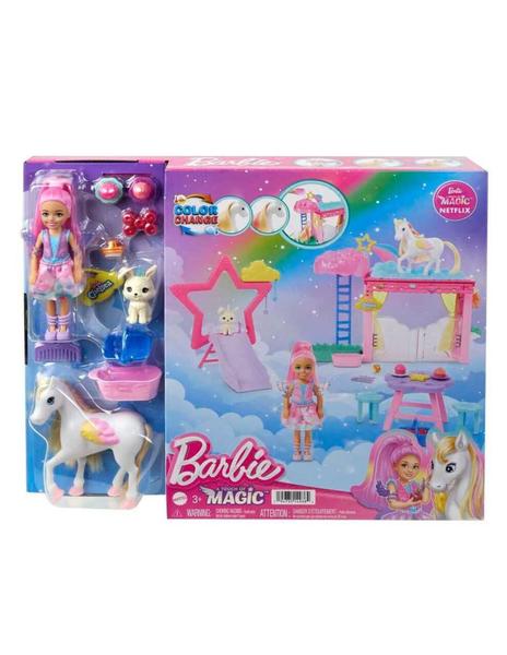 Imagem de Barbie Um Toque De Magia Boneca Chelsea e Bebê Pegasus - Mattel HNT67