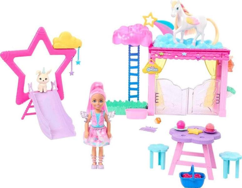 Imagem de Barbie Um Toque De Magia Boneca Chelsea e Bebê Pegasus - Mattel HNT67