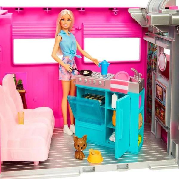 Imagem de Barbie Veículo Playset Trailer dos Sonhos 60 Peças - HCD46