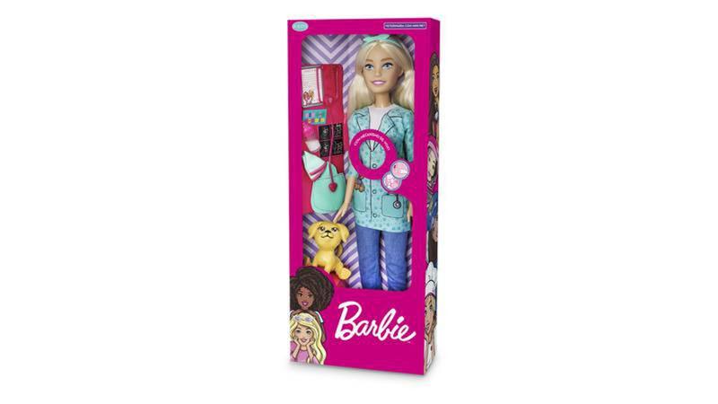 Barbie veterinaria fala 12 frases Boneca Barbie veterinária com pet Brinquedo 1289 original Mattel Imagem de Barbie veterinaria fala 12 frases Boneca Barbie veterinária com pet Brinquedo 1289 original Mattel
