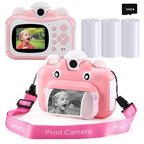 Imagem de Barchrons Instant Print Digital Kids Camera 1080P Recarga