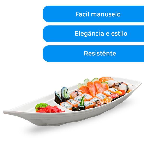 Imagem de Barco Barca Sushi Branco Servir Média 1500Ml