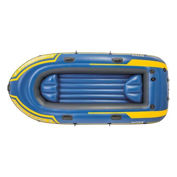Barco Bote Inflável Intex Challenger 3 Pessoas Remos Bomba Capota Teto Removível Intex Azul Imagem de Barco Bote Inflável Intex Challenger 3 Pessoas Remos Bomba Capota Teto Removível Intex Azul