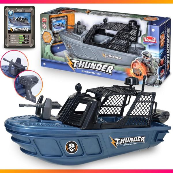 Imagem de Barco de Brinquedo Thunder Commando Para Piscina Praia Flutua De Verdade