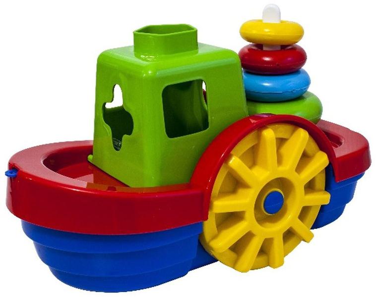 Imagem de Barco Didático Colorido Com Blocos De Encaixar - Mercotoys