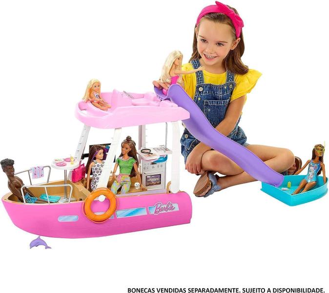 Imagem de Barco Lancha Dos Sonhos Com Piscina Da Barbie - Mattel Hjv37