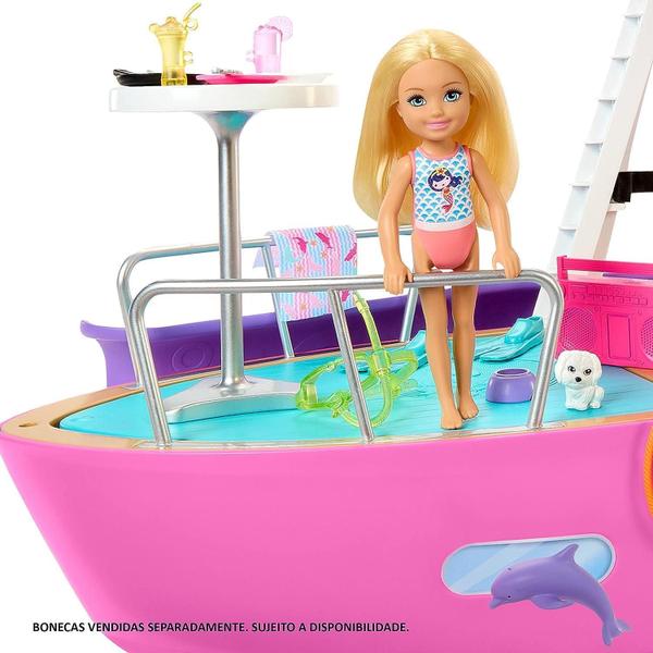 Barco Lancha Dos Sonhos Com Piscina Da Barbie Mattel Hjv37