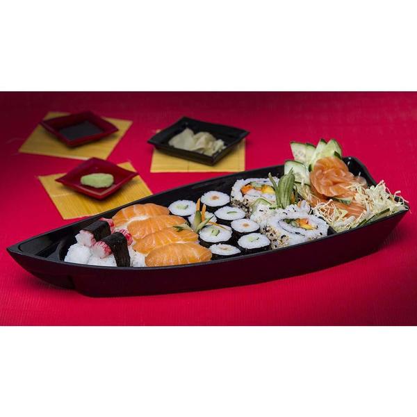 Imagem de Barco Sushi Vemplast M 1L Tropical Polipropileno Laranja