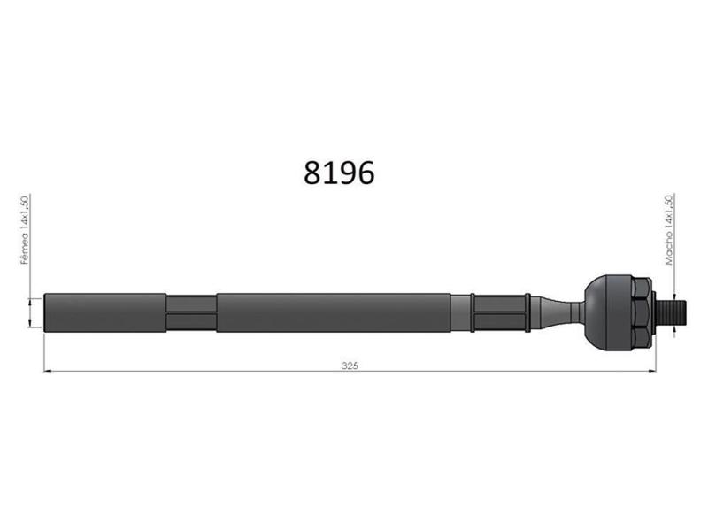 Imagem de Barra Axial C4 Pallas 2007 A 2012 Bortec