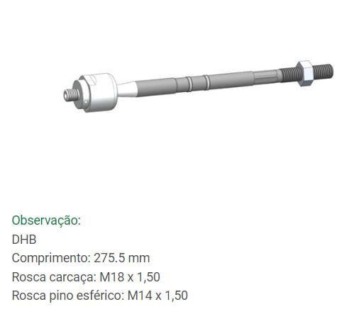 Imagem de Barra Axial de Direção Montana Meriva Corsa 2002 até 2012 Bortec BA 8177