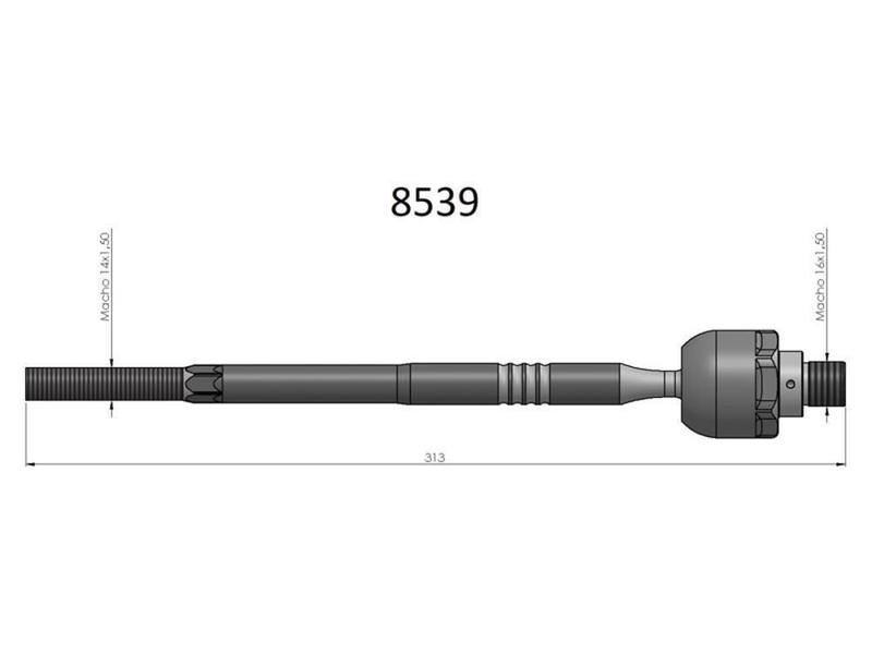 Imagem de Barra Axial Hb20 Hb20S Bortec Ba8539