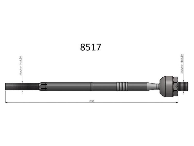 Imagem de Barra Axial Nova S10 Trailbler Bortec