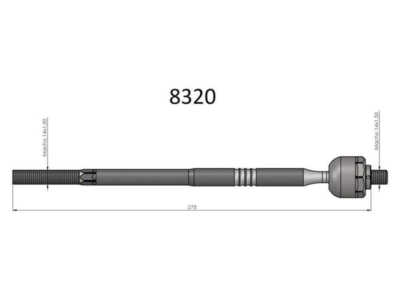 Imagem de Barra Axial Punto Linea Bortec